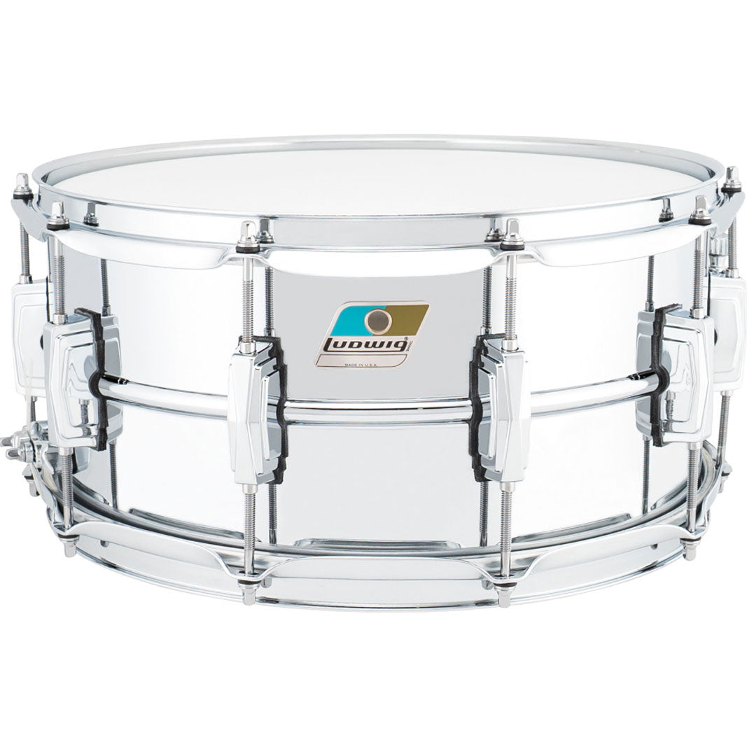 Ludwig LM402BON Supraphonic 6.5x14 Snare Drum - Blue and Olive Badge - MusicMarket