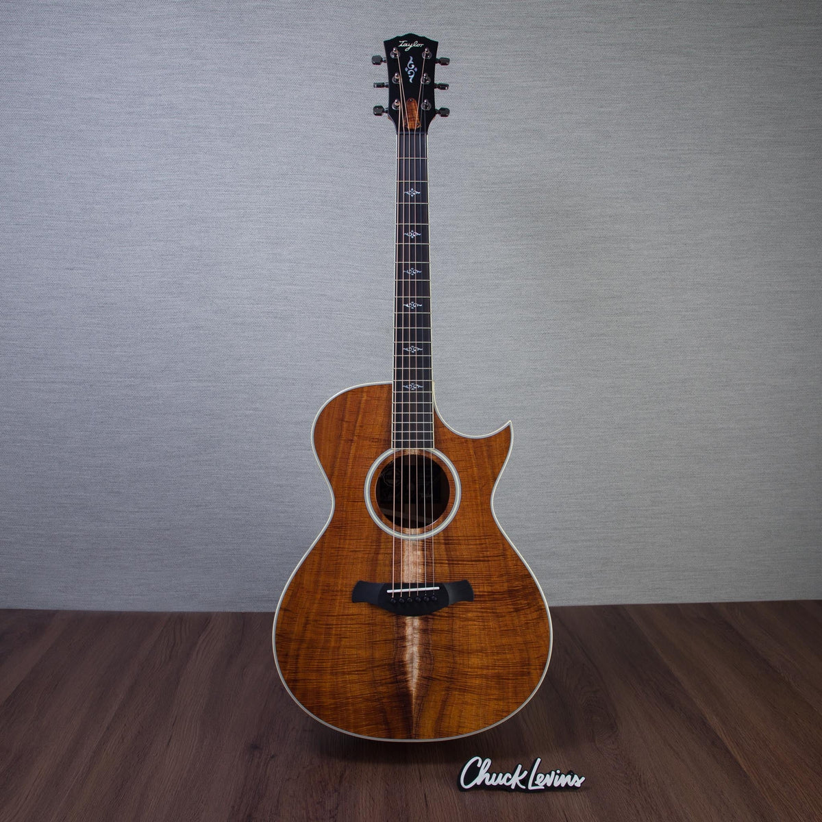 Taylor Custom Shop Gold Label Grand Concert Hawaiian Koa Acoustic Guitar - CHUCKSCLUSIVE - #1206056100 - View 2 |