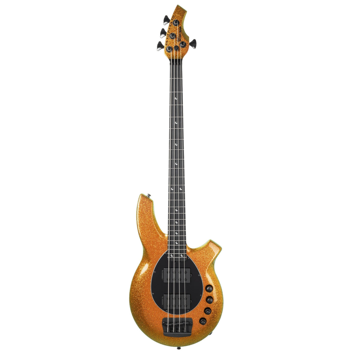 Ernie Ball Music Man Bongo 4 Electric Bass Guitar, Ebony Fingerbaord - Goldbar - MusicMarket