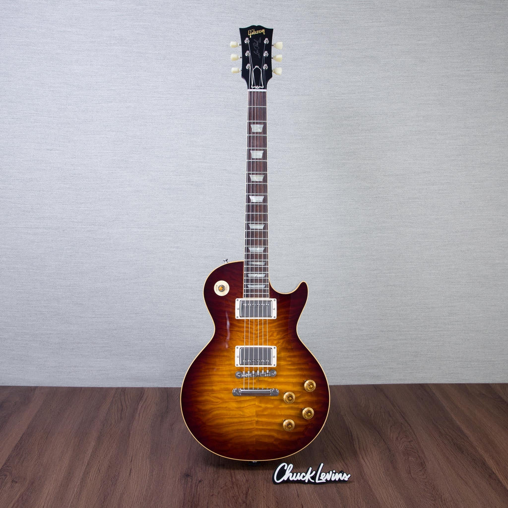 Gibson Custom Shop 1959 Les Paul Standard Reissue 5A Quilt Maple Top Electric Guitar - Faded Tobacco Sunburst -