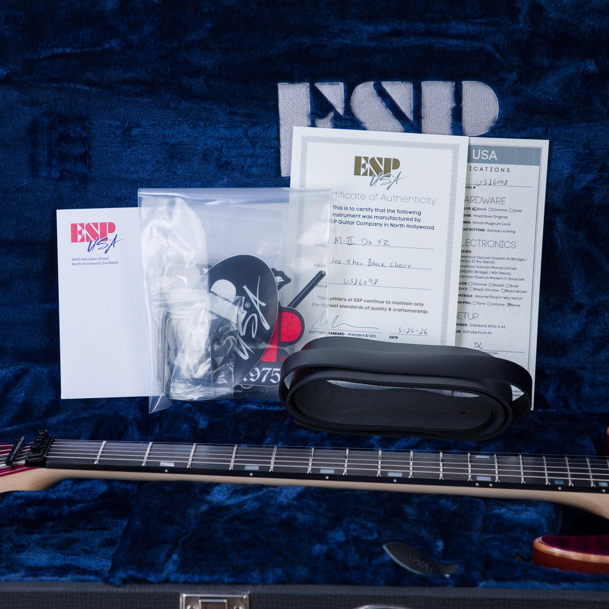ESP USA M-II DX Electric Guitar - See-Thru Black Cherry - #US26098 - View 11 | MusicMarket