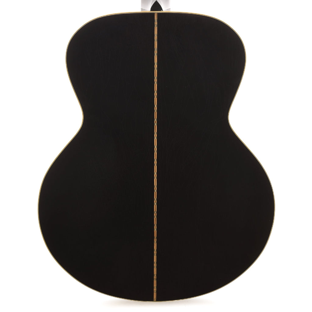 Atkin The AJ "Hops Guard" Baked Sitka Spruce/AAA Flamed Maple Black Top - Angle 3 | MUSICTONER