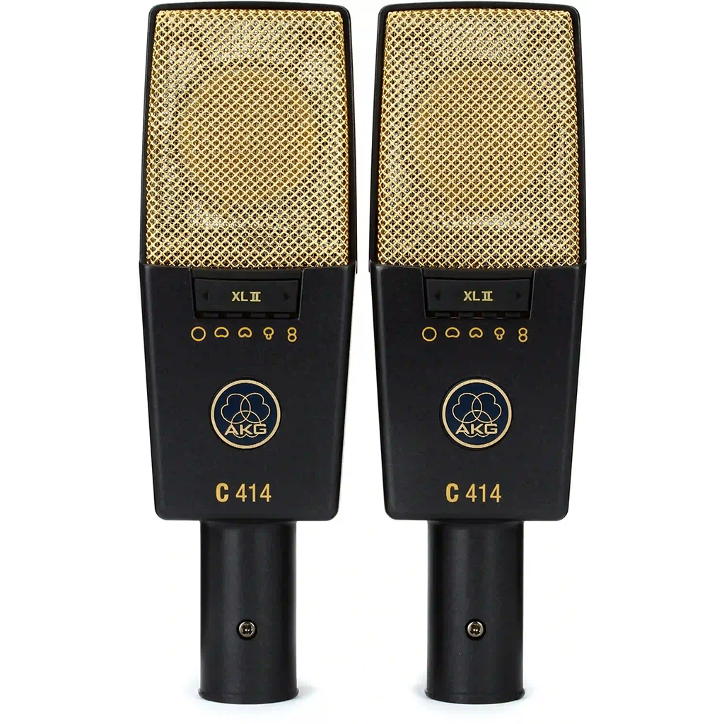 AKG C414 XLII/ST Large-diaphragm Condenser Microphone Matched Pair - Open Box, Mint - MusicMarket