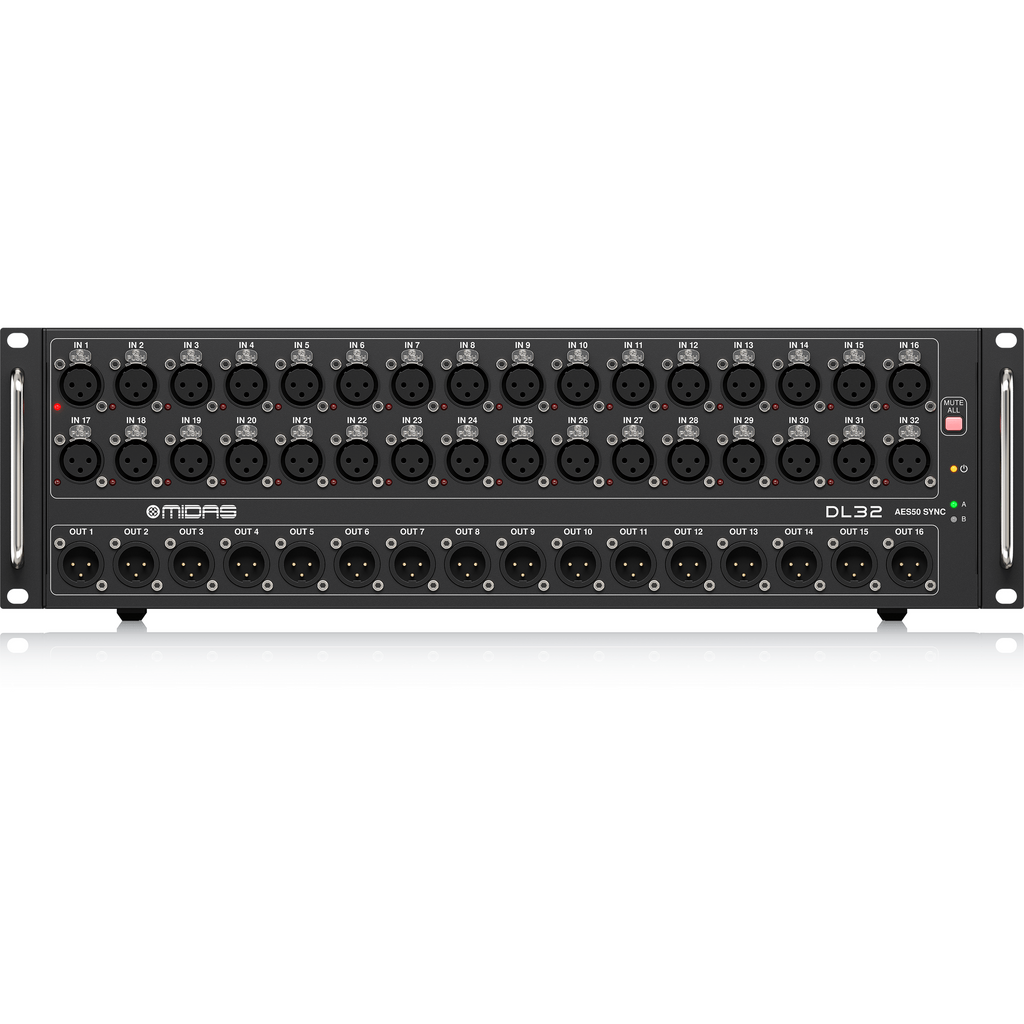 Midas DL32 32-Input/16-Output Stage Box with 32 Microphone Preamps - MusicMarket