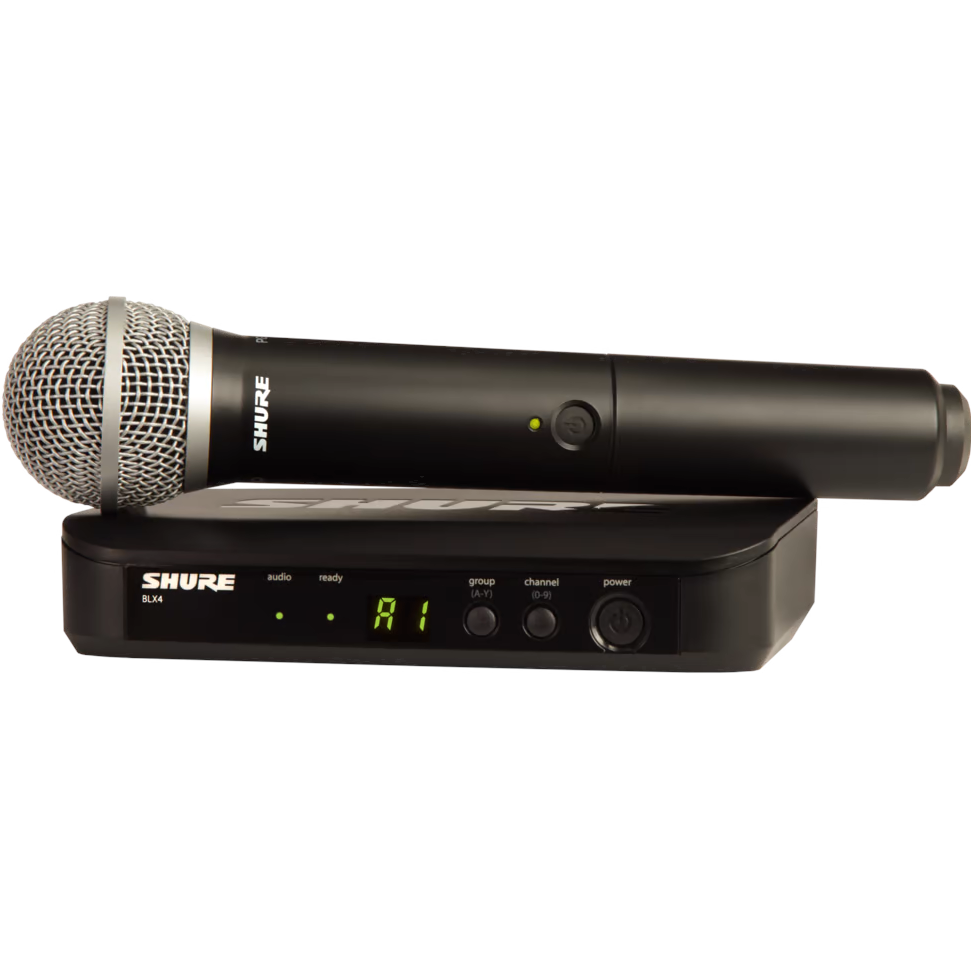 Shure BLX24/PG58 Handheld Wireless System with PG58, H11 Band - Open Box, Mint - MusicMarket