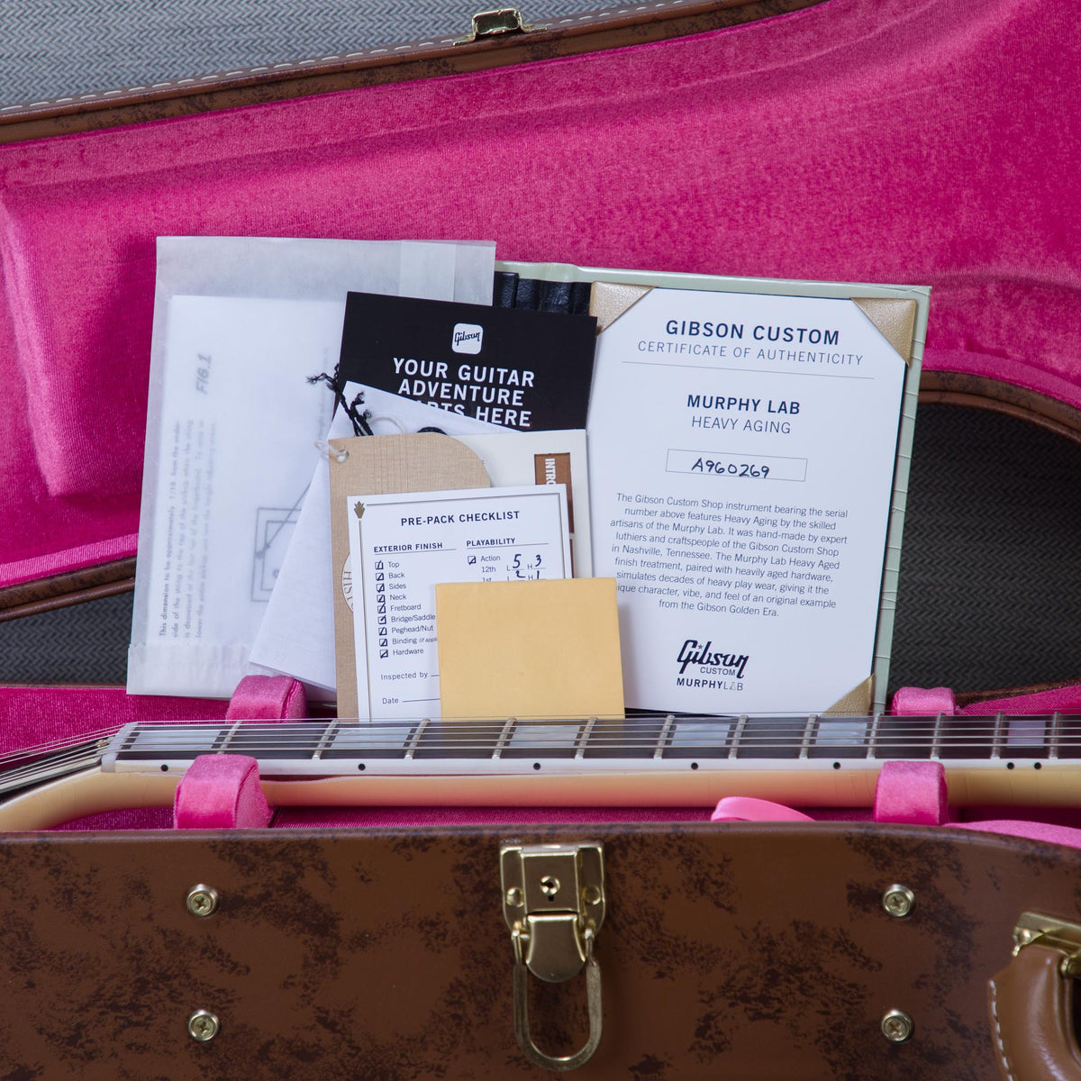 Gibson Custom Shop Murphy Lab 59' ES-335 Semi-Hollowbody Electric Guitar - Heavy Aging Classic White - #A960269 -