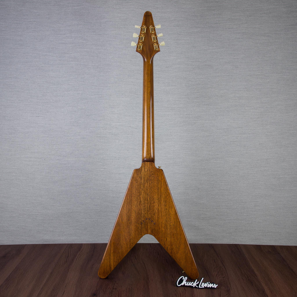 Gibson Custom Shop 1958 Mahogany Flying V Reissue Electric Guitar - Antique Natural - #851115 - View 6 | MusicMarket