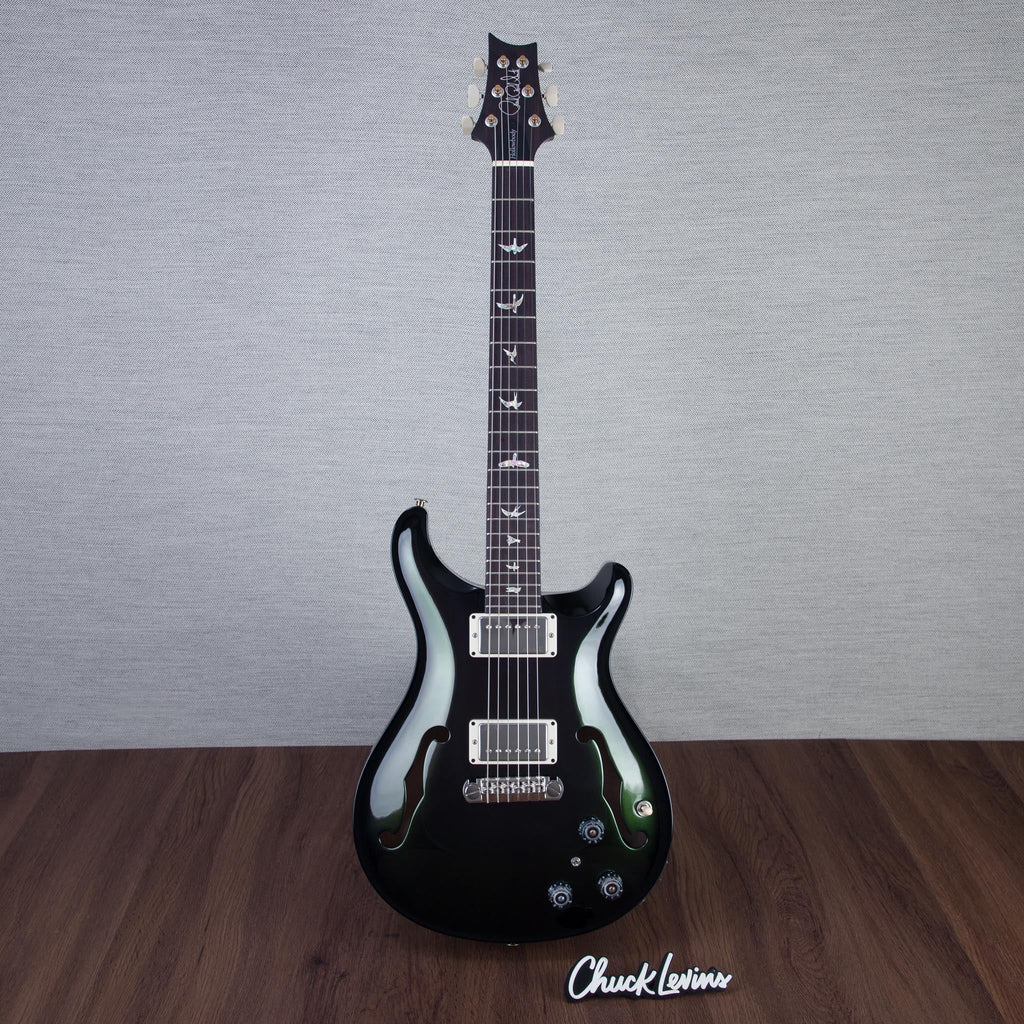 PRS Hollowbody II With Piezo Hollowbody Electric Guitar - Metallic Green With Black Smokeburst - #250416672 - View