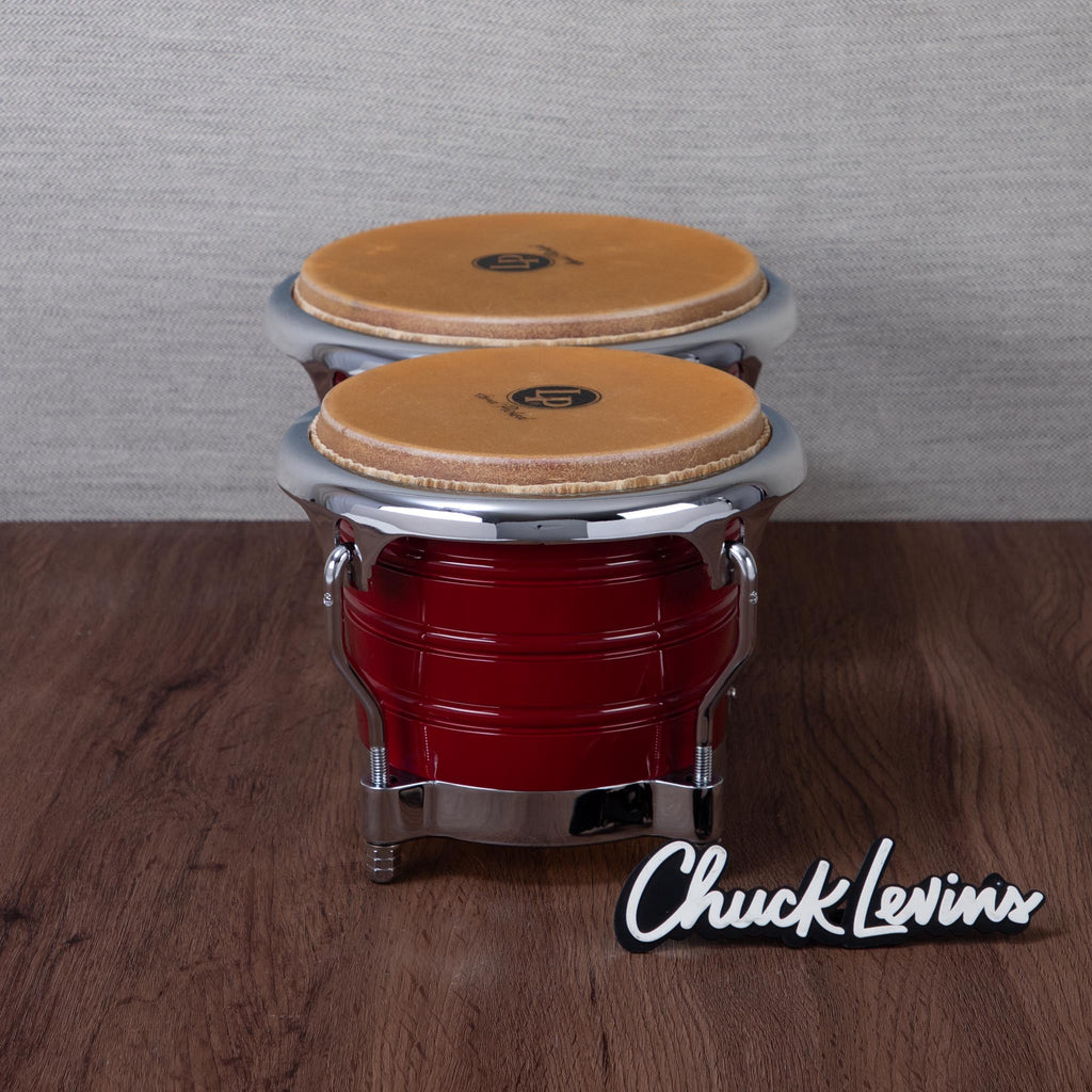 LP Generation II Bongos - Wine Red with Chrome Hardware - View 4 | MusicMarket