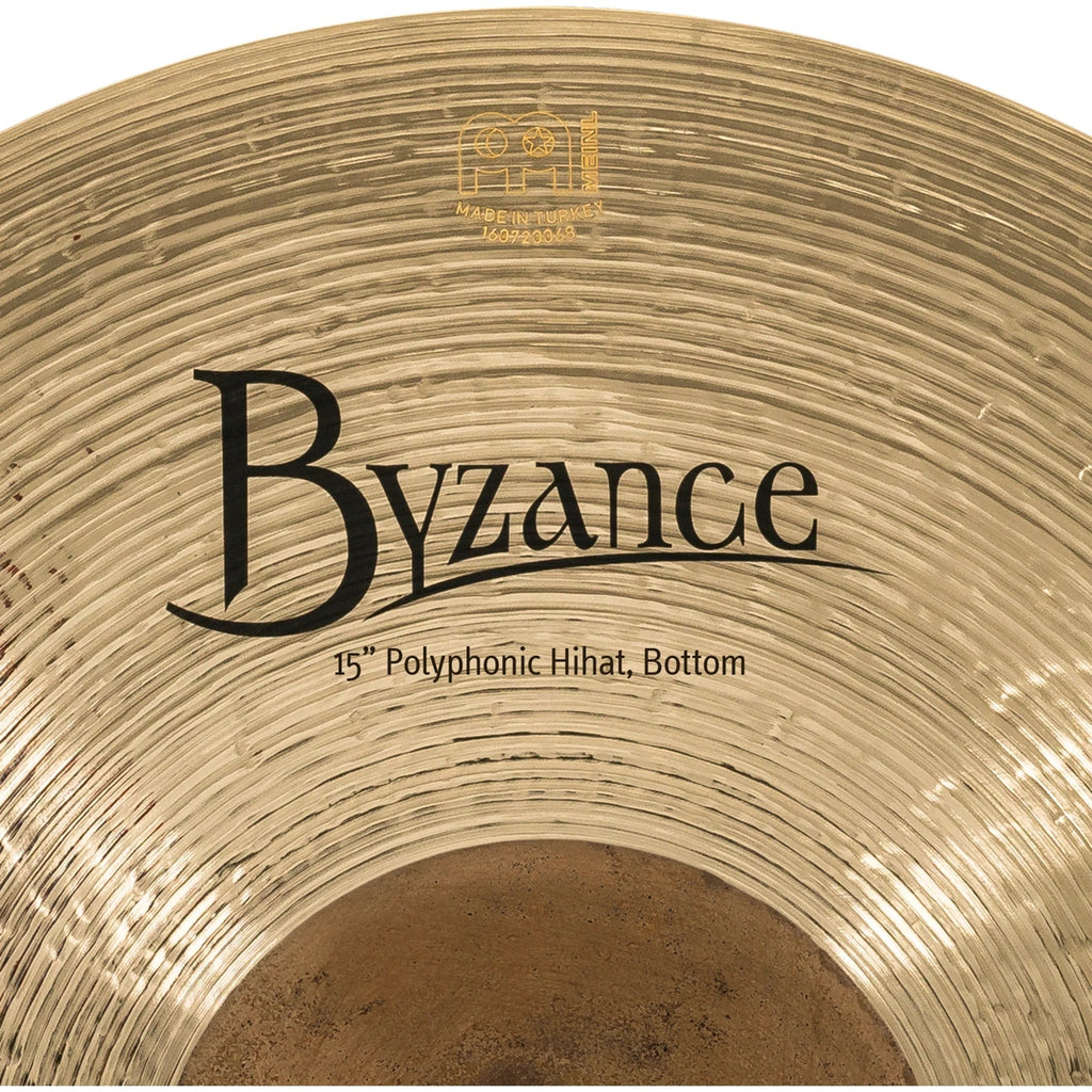 Meinl 15-Inch Byzance Brilliant Polyphonic Hi-Hat Cymbals - View 10 | MusicMarket