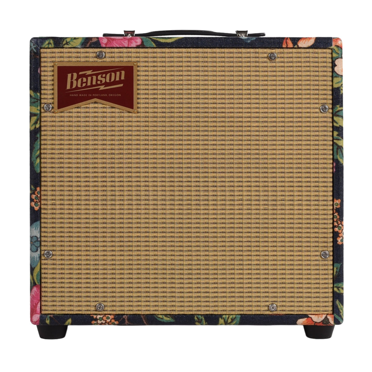 Benson Nathan Junior Reverb 5w 1x10 Combo Amp Navy Blue Floral w/ Wheat Cloth - MUSICTONER