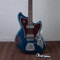 Novo Guitars Serus J Electric Guitar - FOF Lake Como Blue over 64 3-Tone Burst - #26097 - MusicMarket