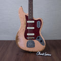 Fender Custom Shop Time Machine Series 1962 Bass VI Super Heavy Relic Electric Bass Guitar - Aged Dirty Shell Pink
