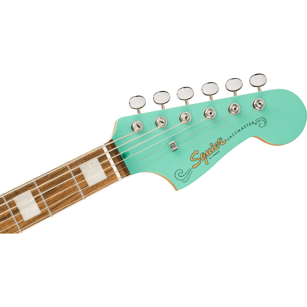 Squier Paranormal Baritone Jazzmaster HH Electric Guitar - Sea Foam Green - View 4 | MusicMarket