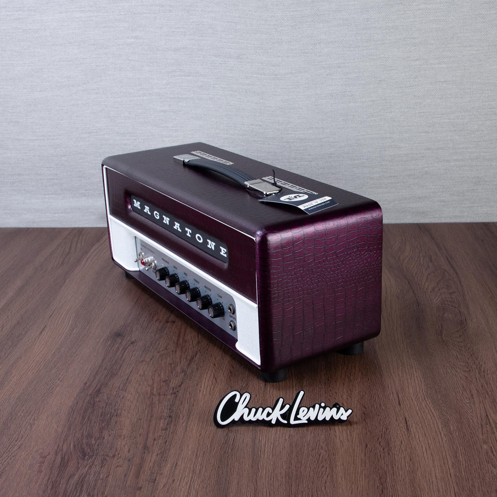 Magnatone Super Fifteen 15-Watt Tube Guitar Amplfier Head - Purple - View 4 | MusicMarket
