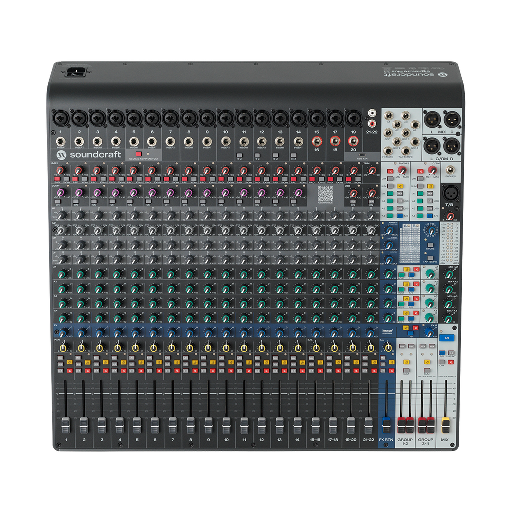 Soundcraft Signature Plus 22 Mixer with Lexicon and 4x4 USB-C Interface - MusicMarket
