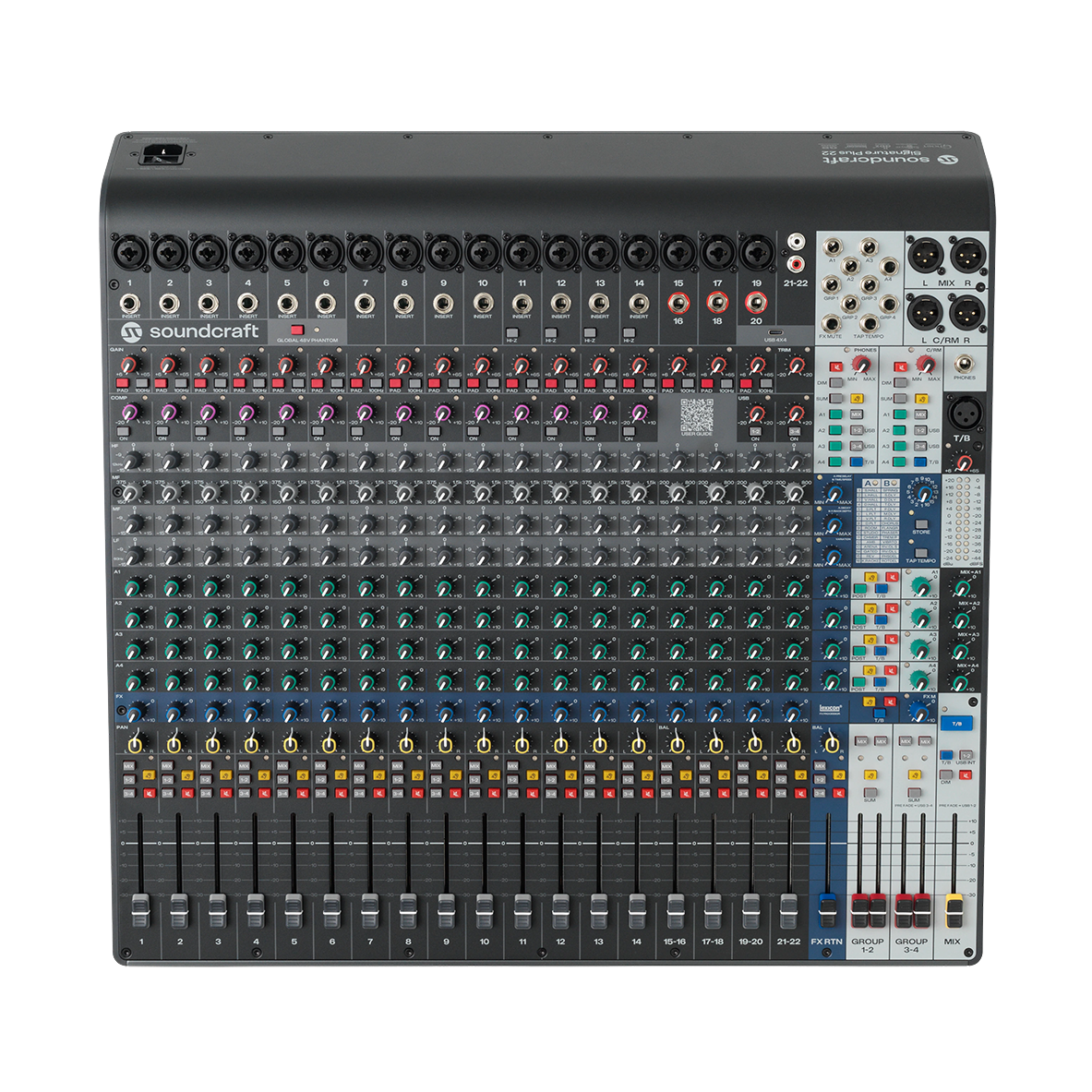 Soundcraft Signature Plus 22 Mixer with Lexicon and 4x4 USB-C Interface - MusicMarket