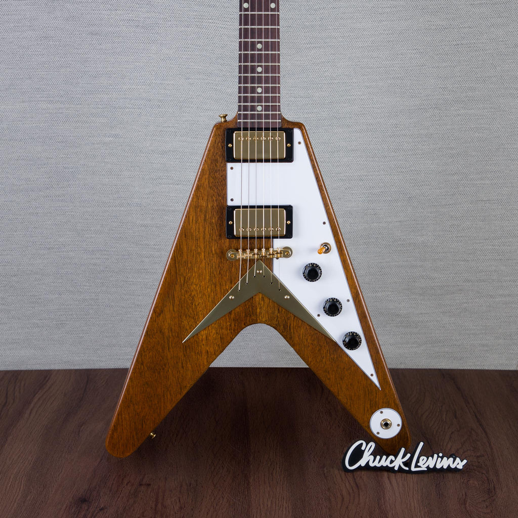 Gibson Custom Shop 1958 Mahogany Flying V Reissue Electric Guitar - Antique Natural - #851115 - MusicMarket