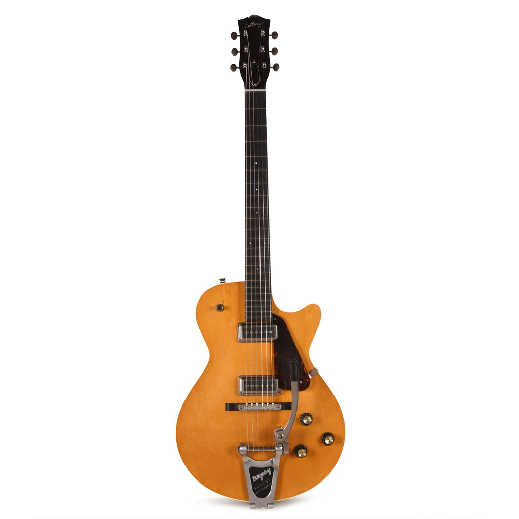 Collings 470JL Julian Lage Signature Antiqued Blonde w/Bigsby - Angle 4 | MUSICTONER