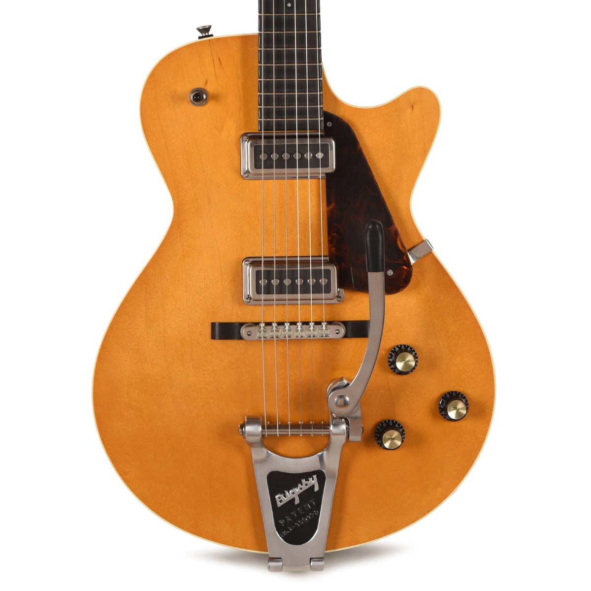 Collings 470JL Julian Lage Signature Antiqued Blonde w/Bigsby - Angle 2 | MUSICTONER