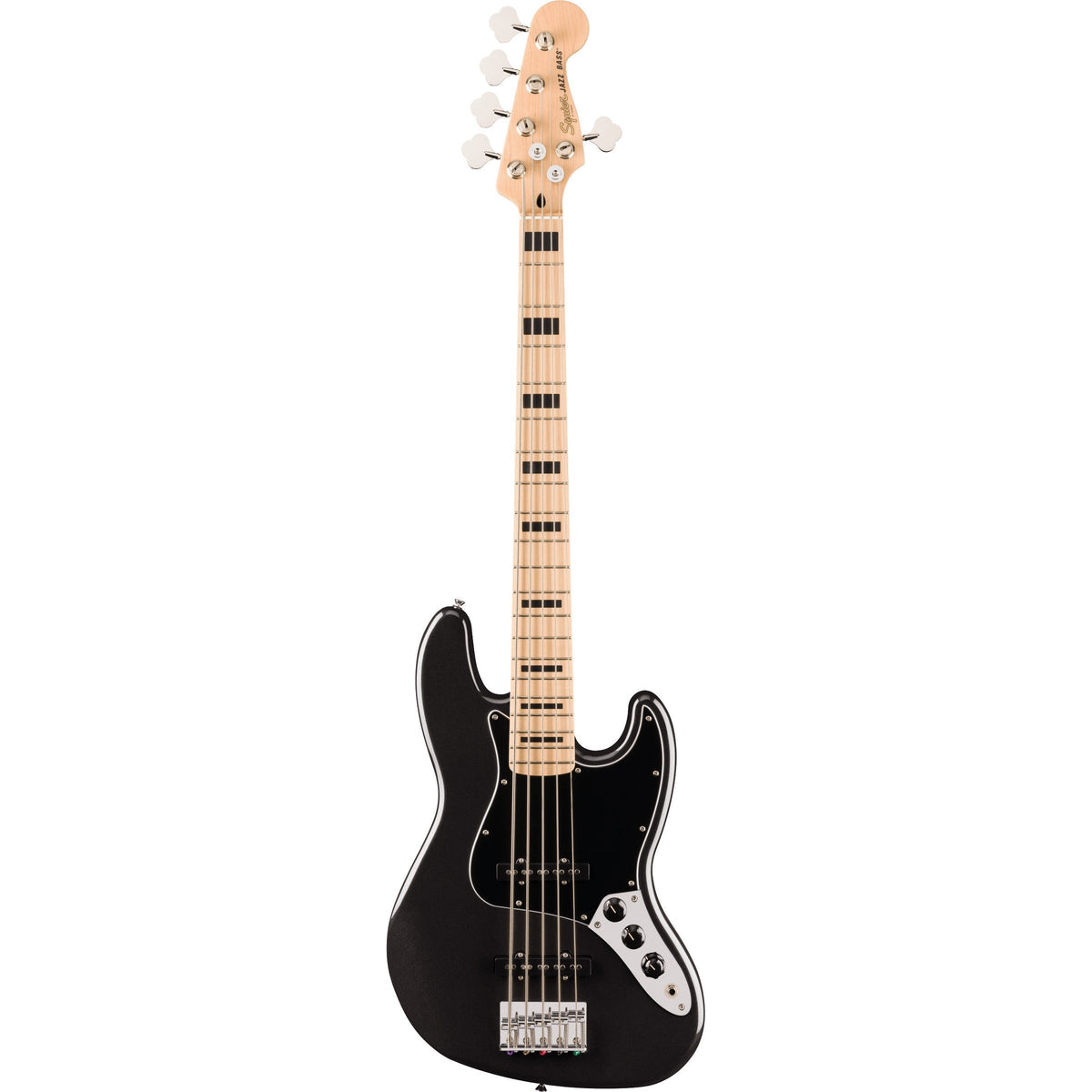 Squier Affinity Series Active Jazz 5-String Electric Bass Guitar - Black Metallic - MusicMarket