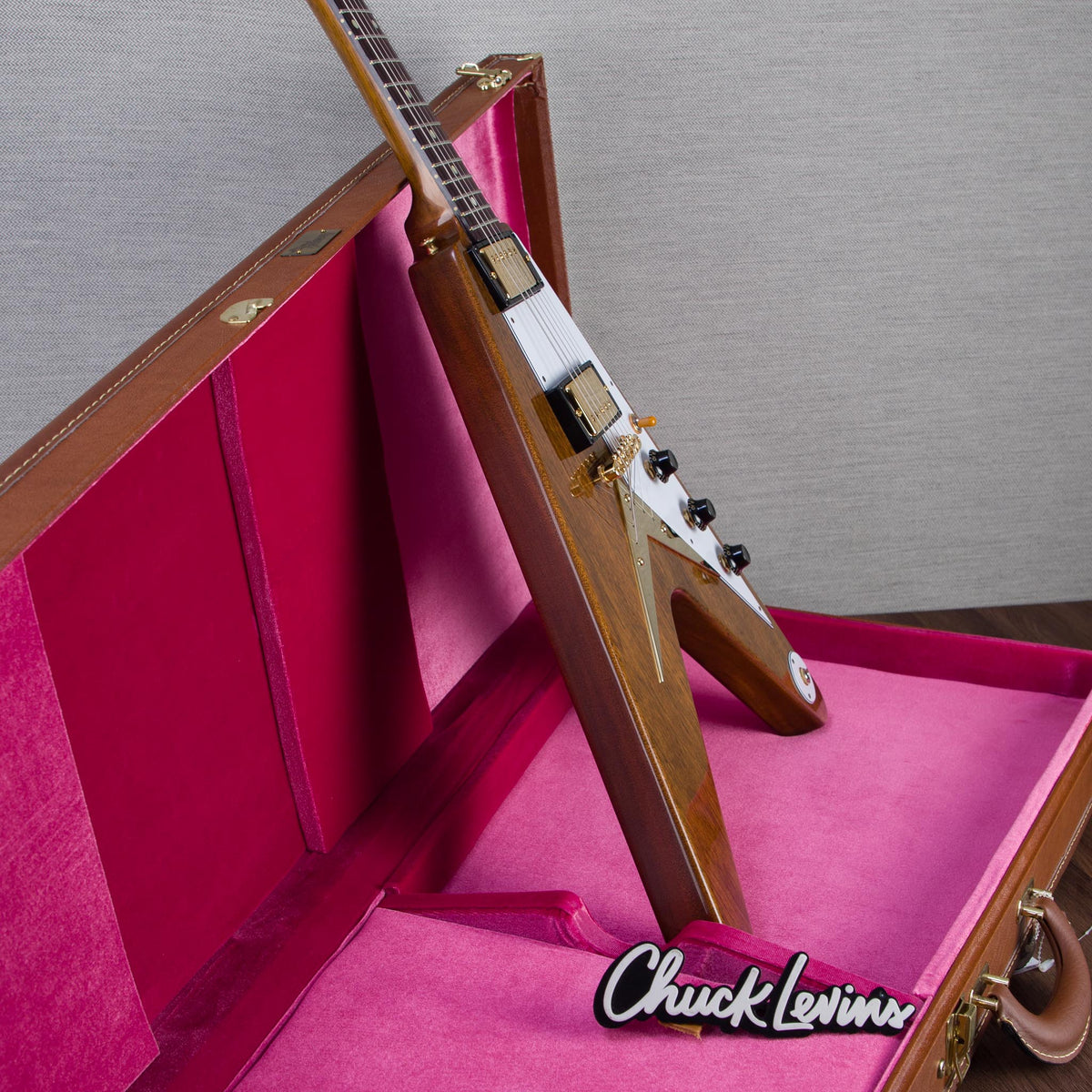 Gibson Custom Shop 1958 Mahogany Flying V Reissue Electric Guitar - Antique Natural - #851115 - View 9 | MusicMarket