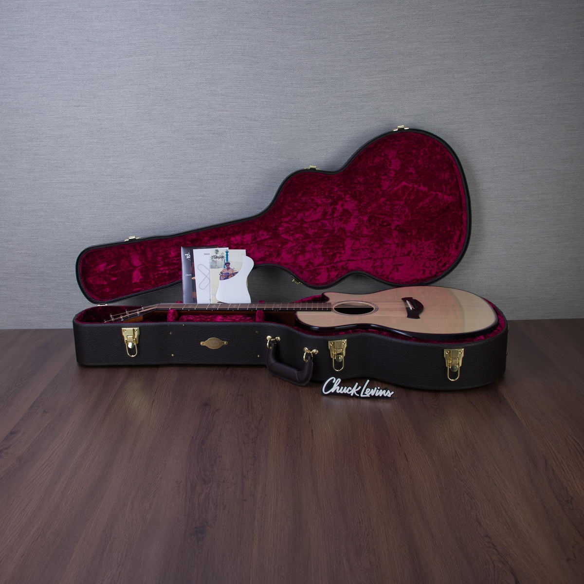 Taylor Custom Shop Gold Label Grand Auditorium Figured Rosewood/ Lutz Spruce Acoustic Electric Guitar -