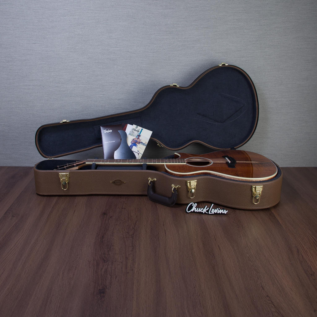 Taylor Custom Shop Gold Label Grand Concert Hawaiian Koa Acoustic Guitar - CHUCKSCLUSIVE - #1206056100 - View 12 |