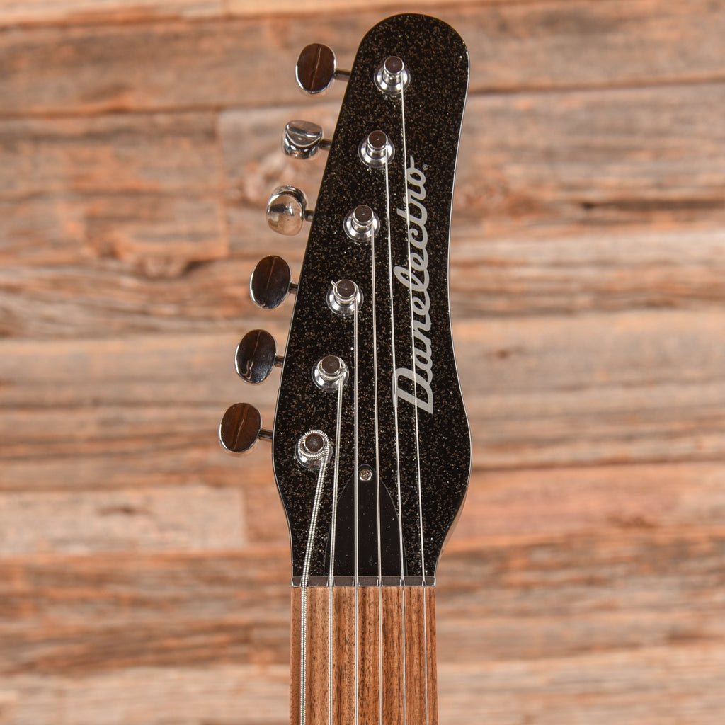 Danelectro '56 Baritone Black Sparkle - Angle 6 | MUSICTONER