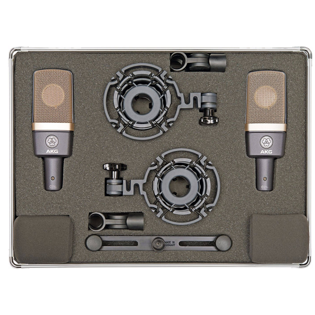 AKG C314 Matched Pair Large-Diaphragm Multipattern Condenser Microphone - View 2 | MusicMarket