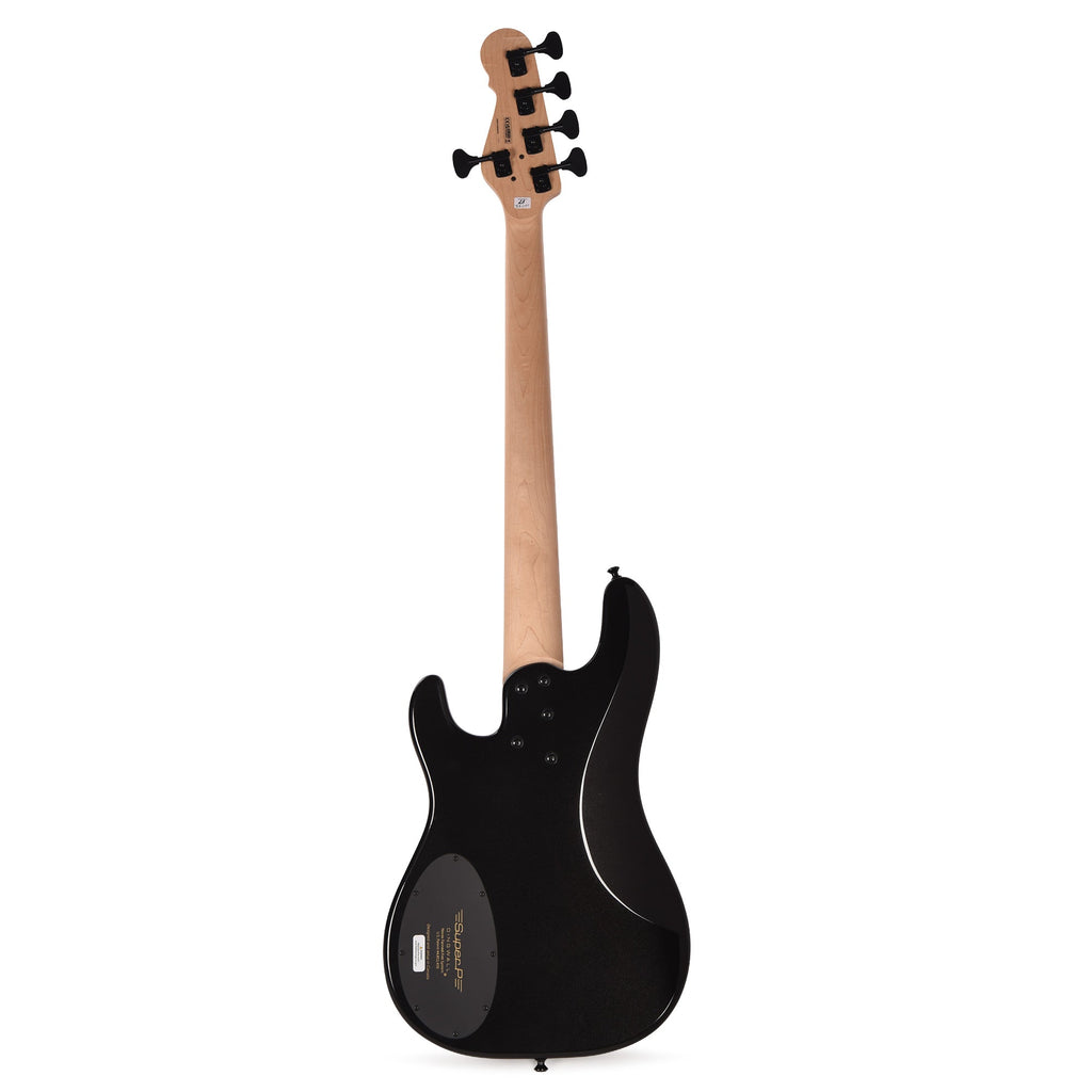 Dingwall SP1 Superbass 5-String Gloss Metallic Black w/Matte Gold Pickguard - Angle 5 | MUSICTONER