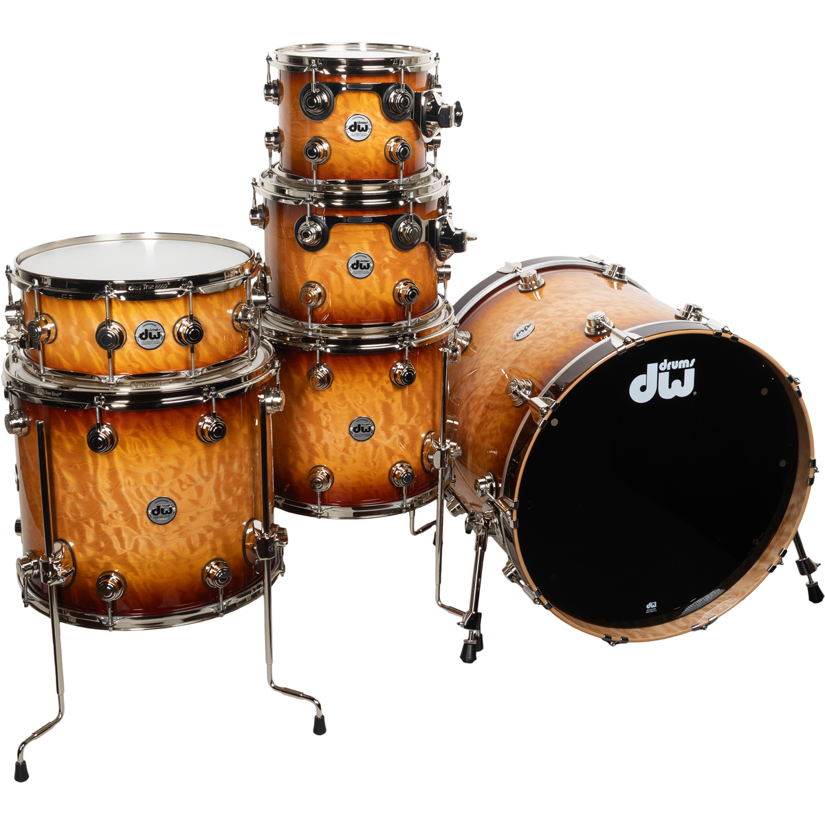 Drum Workshop 6-Piece Collectors Series Maple 333 Shell Kit - Almond Burst - MusicMarket