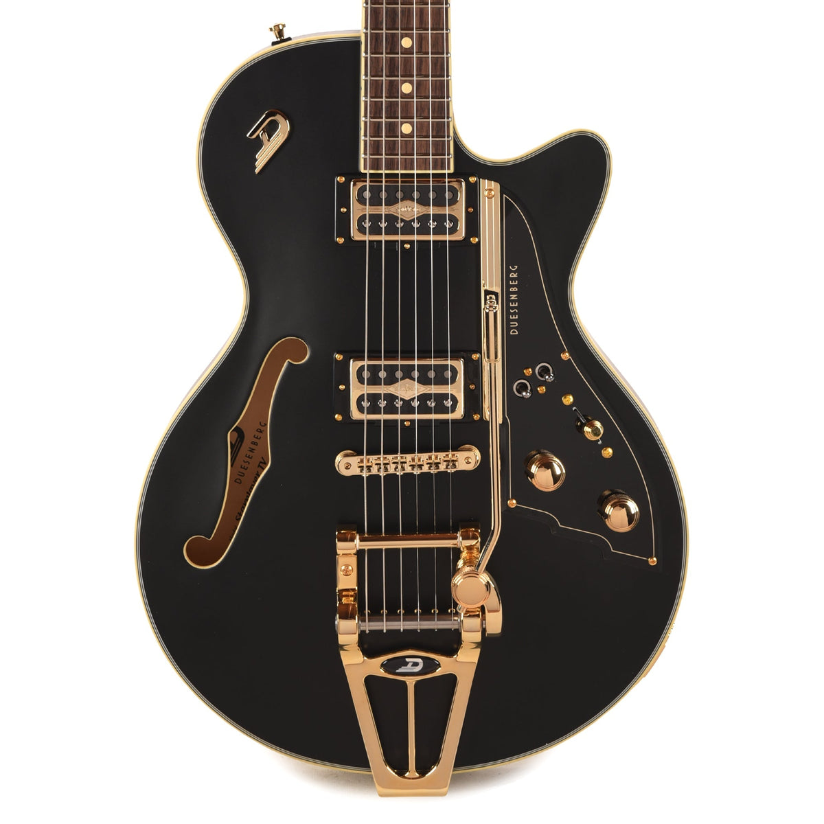 Duesenberg Starplayer TV Black Velvet - Angle 2 | MUSICTONER