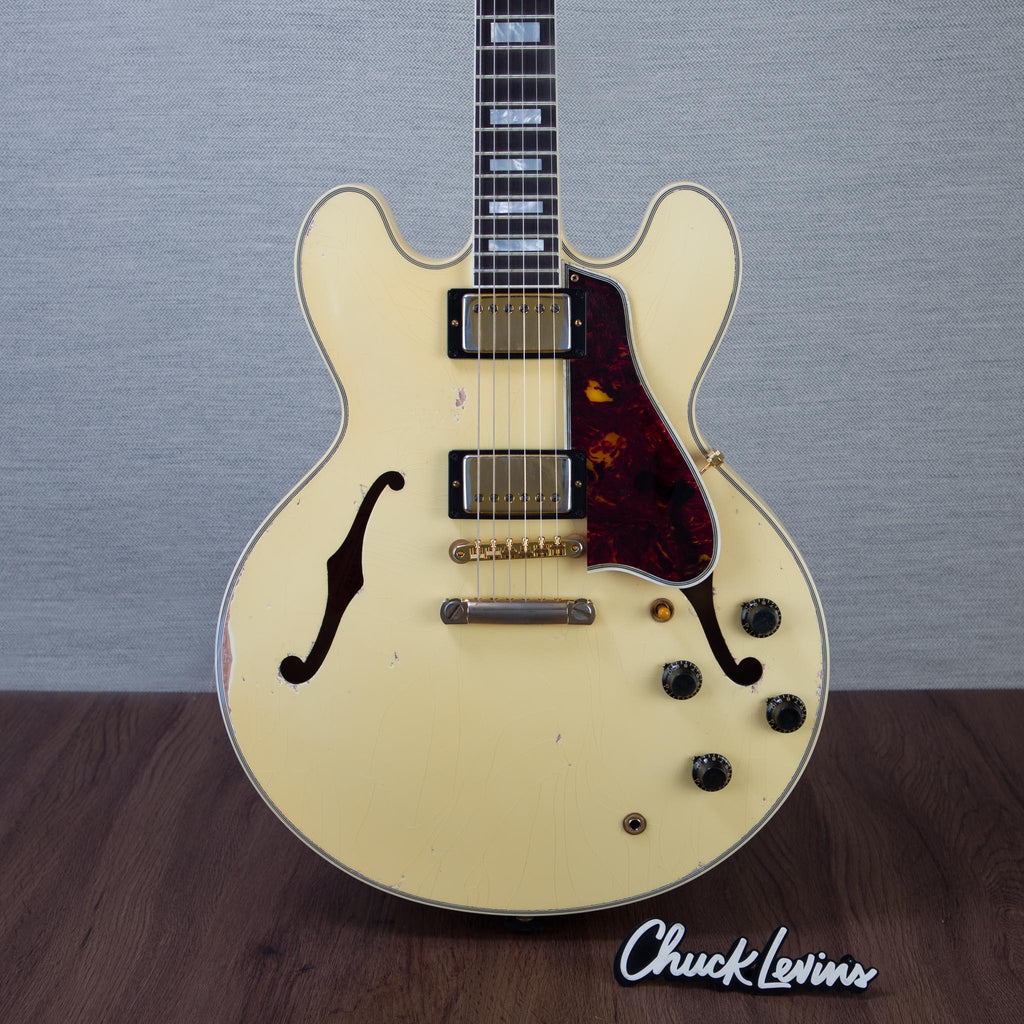 Gibson Custom Shop Murphy Lab 59' ES-335 Semi-Hollowbody Electric Guitar - Heavy Aging Classic White - #A960269 -