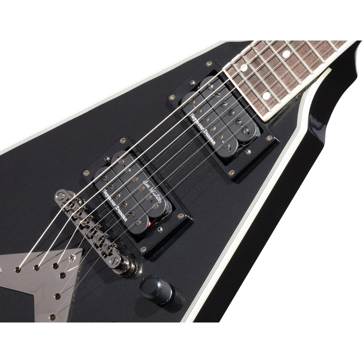 Epiphone Dave Mustaine Flying V Custom Electric Guitar - Black Metallic - View 7 | MusicMarket
