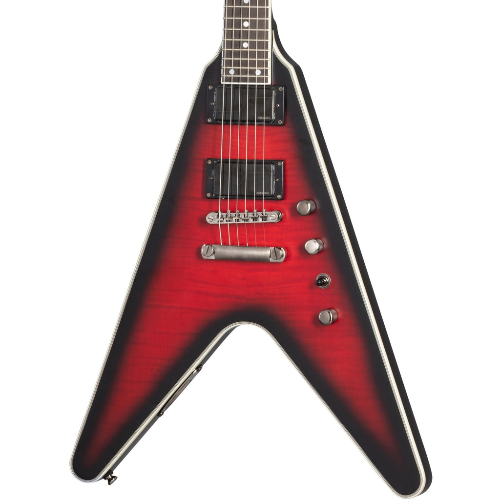 Epiphone Dave Mustaine Flying V Prophecy Electric Guitar - Aged Dark Red Burst - MusicMarket