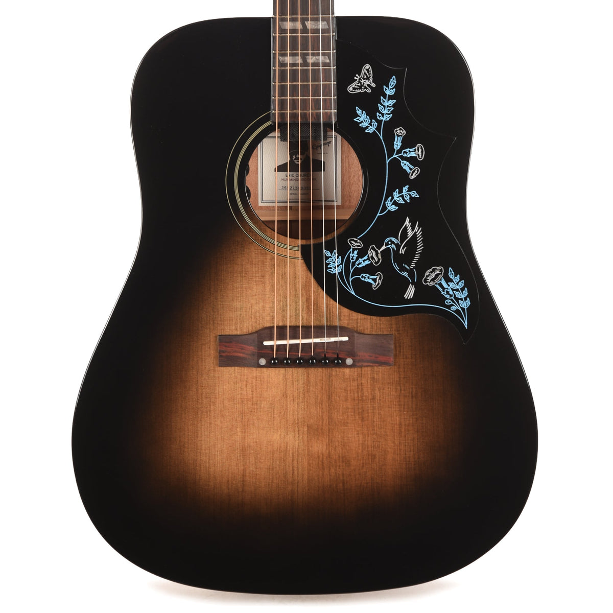 Epiphone Artist Eric Church Hummingbird Dark Studio Cobra Burst - Angle 2 | MUSICTONER