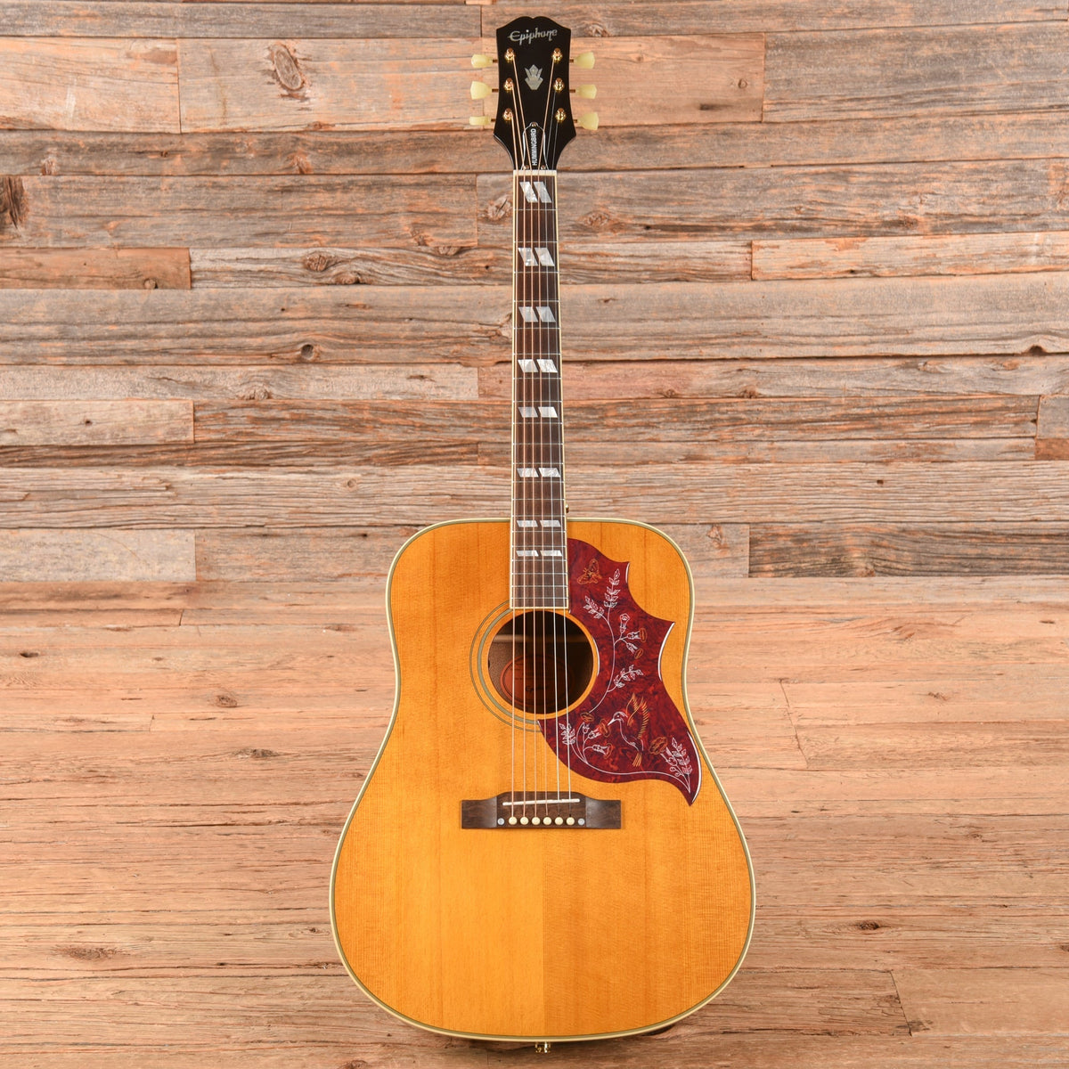 Epiphone Inspired by Gibson Original Hummingbird Antique Natural 2025 - Angle 4 | MUSICTONER