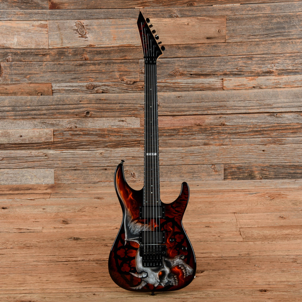ESP Custom Shop M-II Custom Airbrush Artwork - Angle 4 | MUSICTONER