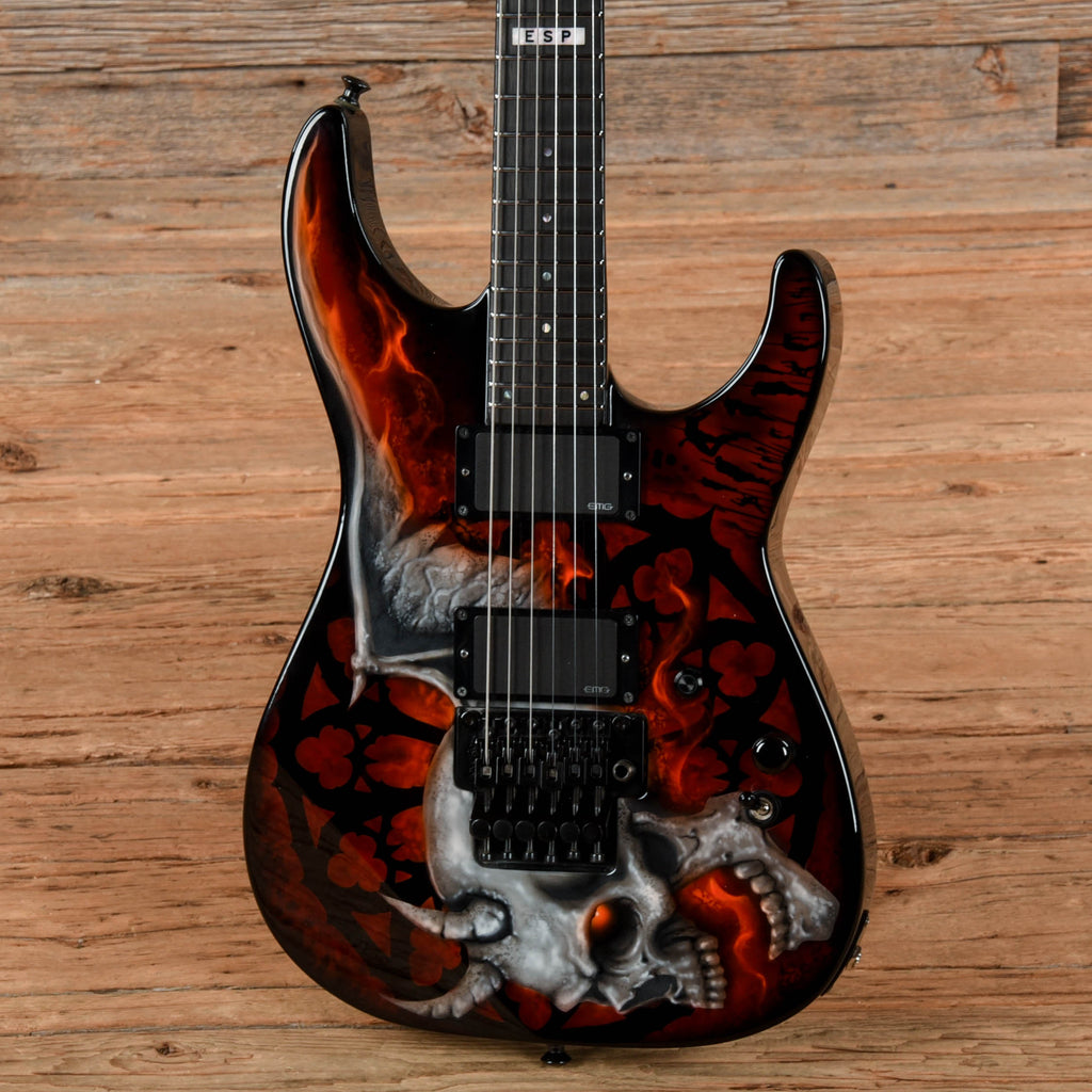 ESP Custom Shop M-II Custom Airbrush Artwork - Angle 2 | MUSICTONER