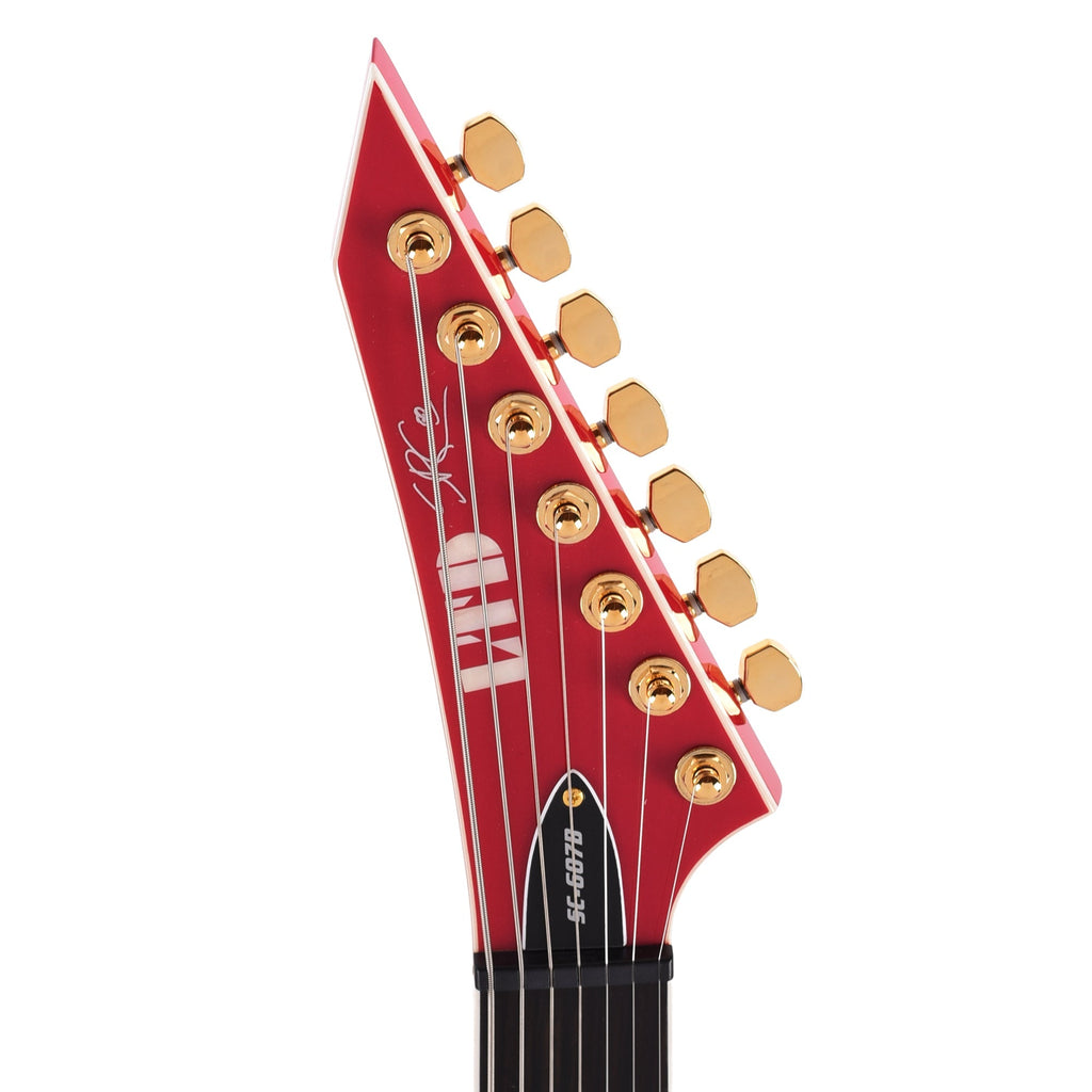 ESP LTD SC-607 Stephen Carpenter 7-String Baritone Magenta Metallic - Angle 6 | MUSICTONER