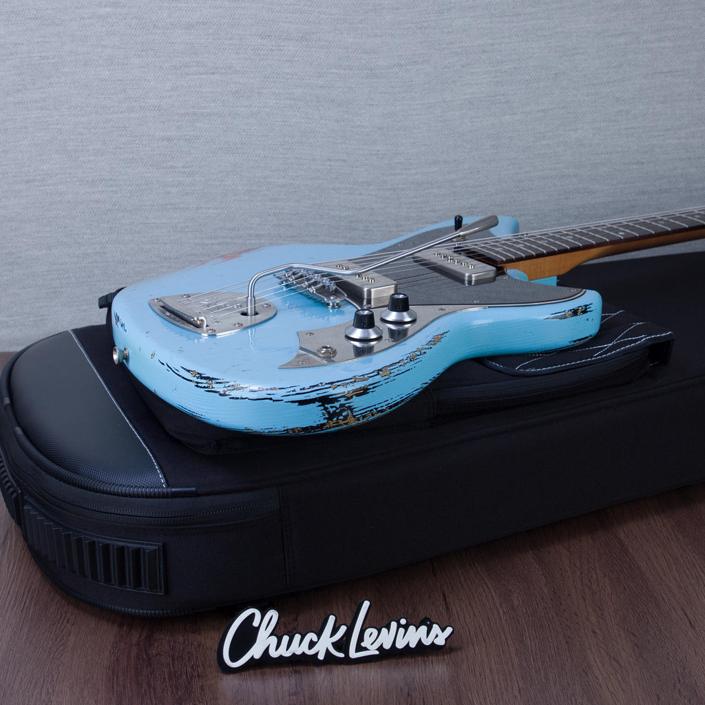 Novo Guitars Dealer Limited Edition Serus J Electric Guitar - FOF Daphne Blue over '64 3TB - #26685 - View 9 |
