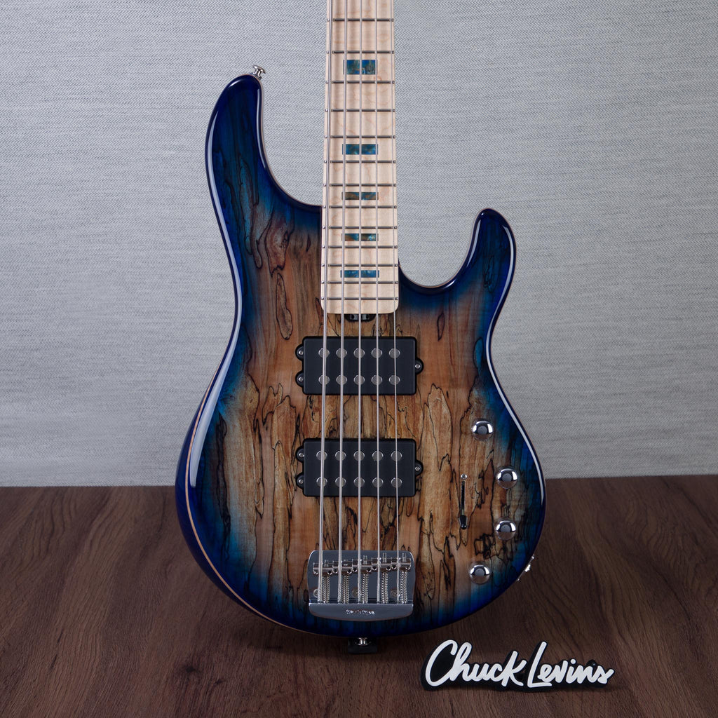 Ernie Ball Music Man Ball Family Reserve StingRay 5 HH 5-String Electric Bass Guitar - Paua Blue Burst - #F93711 -
