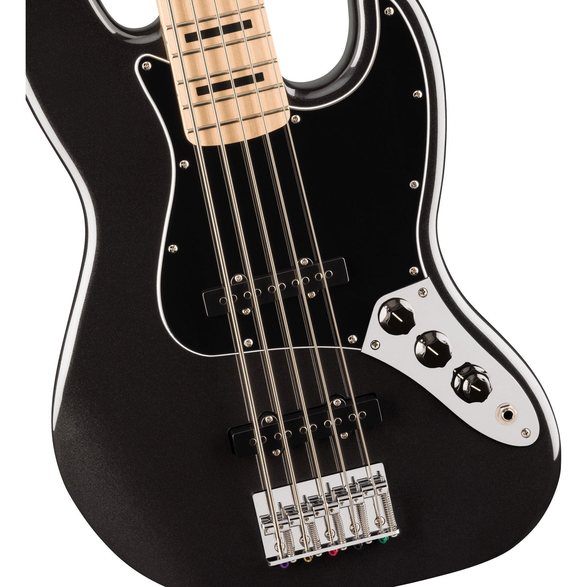 Squier Affinity Series Active Jazz 5-String Electric Bass Guitar - Black Metallic - View 3 | MusicMarket