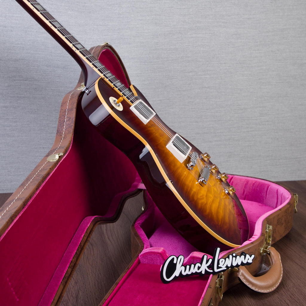 Gibson Custom Shop 1959 Les Paul Standard Reissue 5A Quilt Maple Top Electric Guitar - Faded Tobacco Sunburst -
