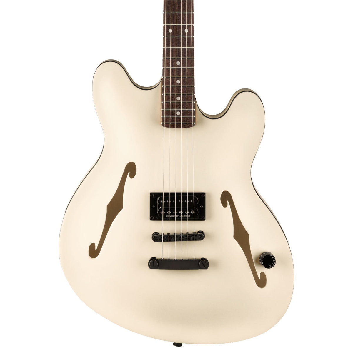 Fender Tom DeLonge Starcaster Semi-Hollow Electric Guitar - Satin Olympic White - MusicMarket