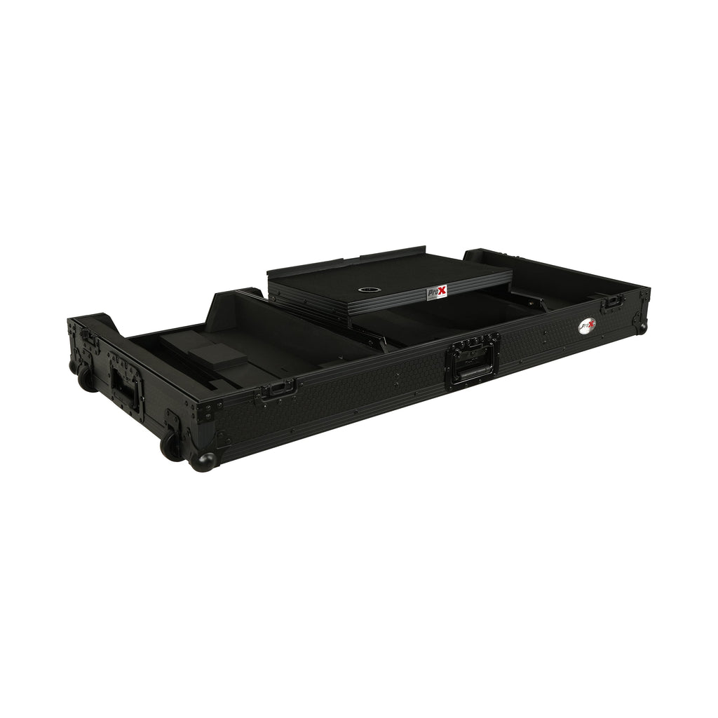 Pro X XS-CDM3KV10A9 WLTBL with Laptop Shelf and Low Profile Wheels - Black - View 6 | MusicMarket