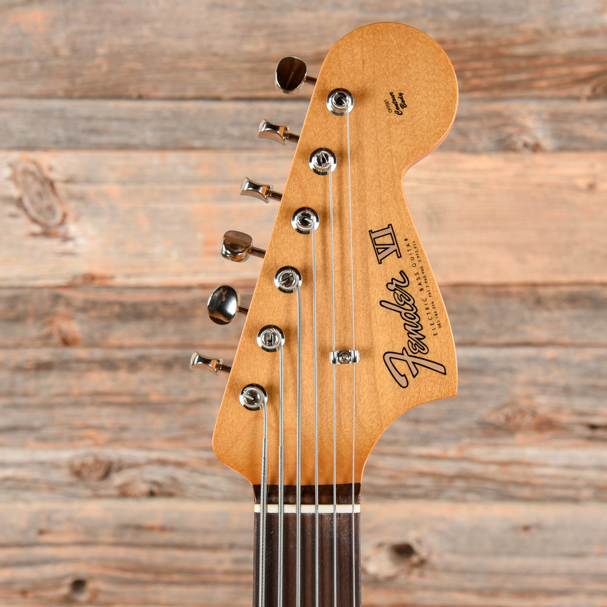 Fender Vintera III Early '60s Bass VI Olympic White - Angle 8 | MUSICTONER