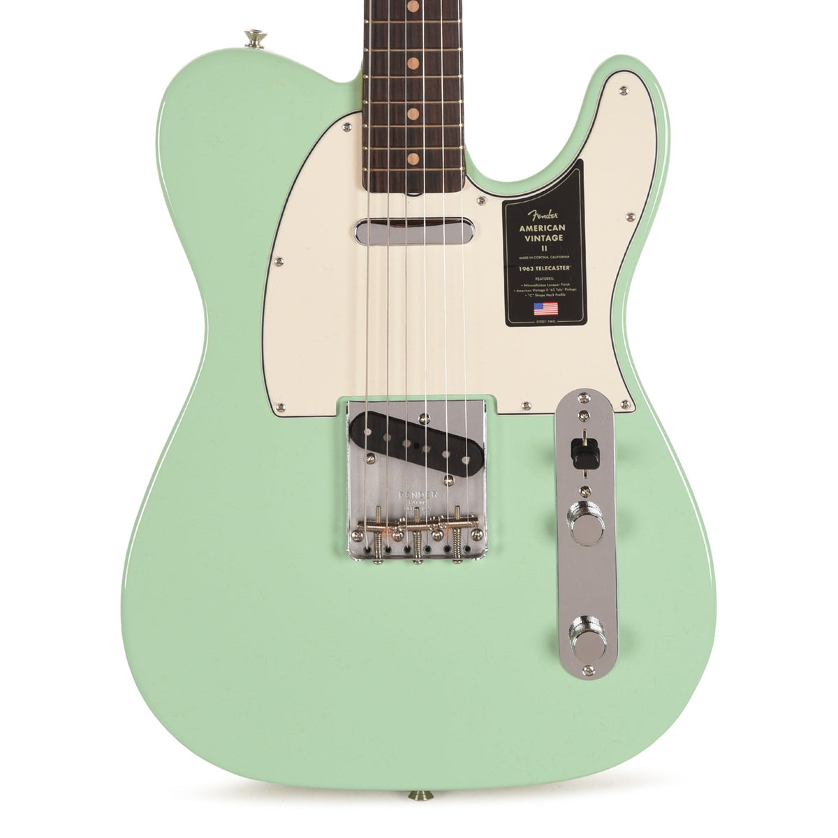 Fender American Vintage II 1963 Telecaster Surf Green - Angle 2 | MUSICTONER