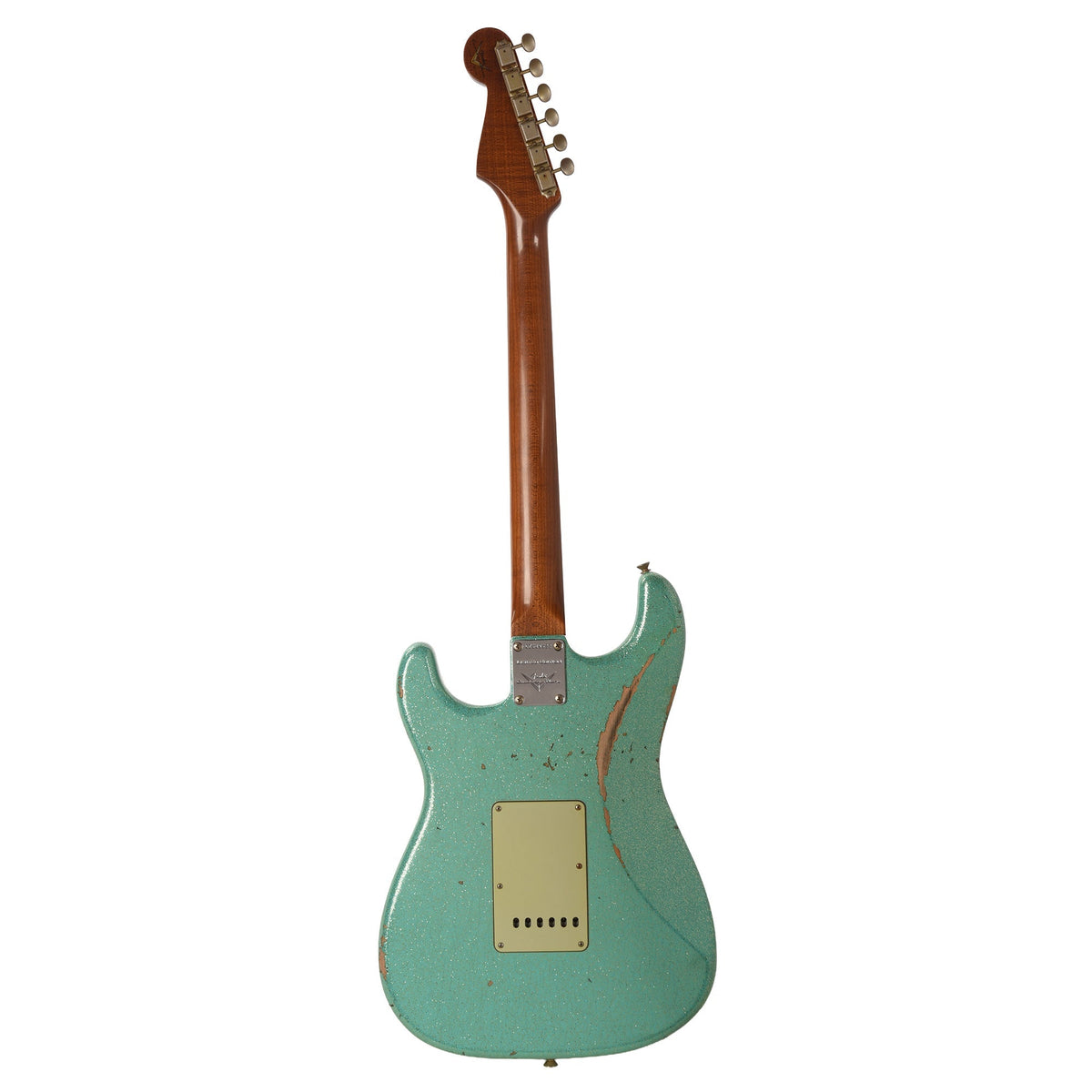 Fender Custom Shop Limited Edition '60s Dual Mag II Compound Radius Strat Relic Sea Foam Green - Angle 5 | MUSICTONER